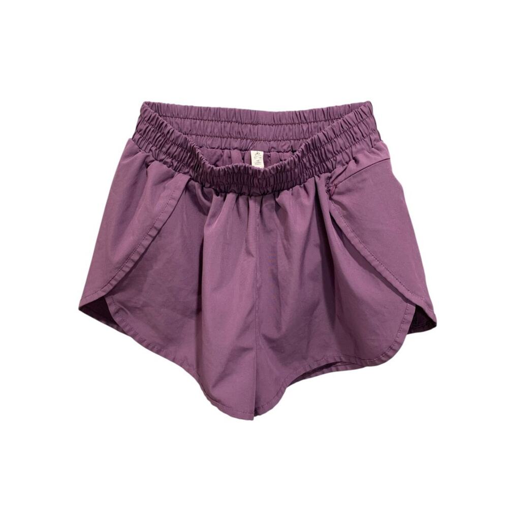 Size 6 Sunzel Purple Womens Running Shorts Undershorts Zip Pocket